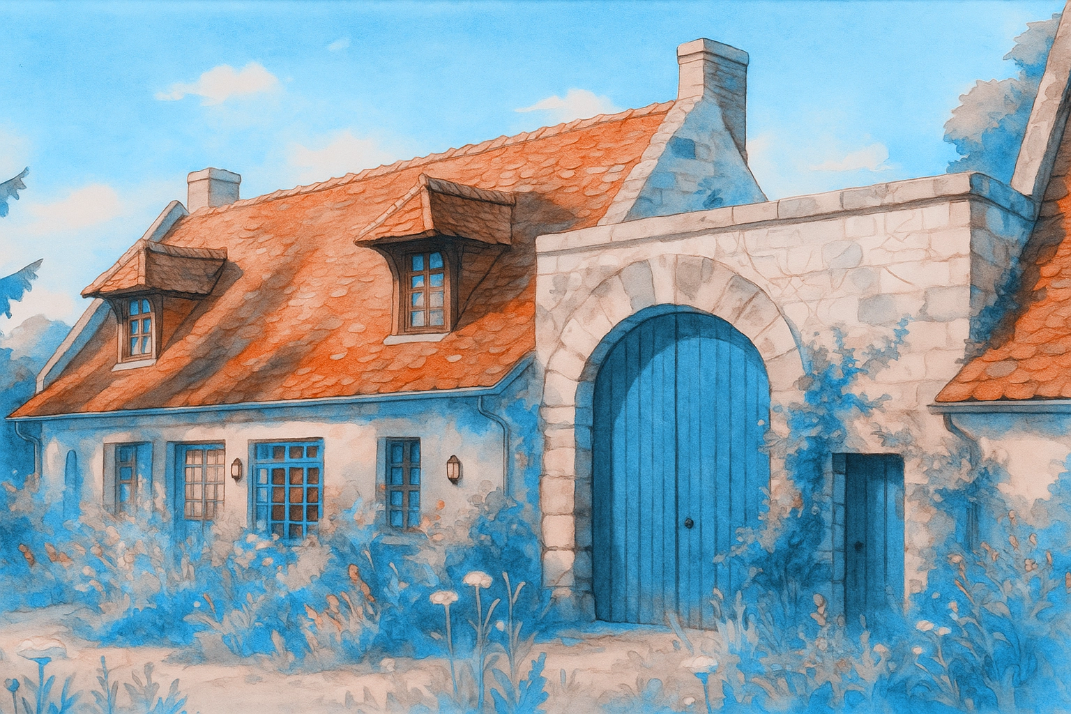 La maison d'hôtes, vue d'illustration